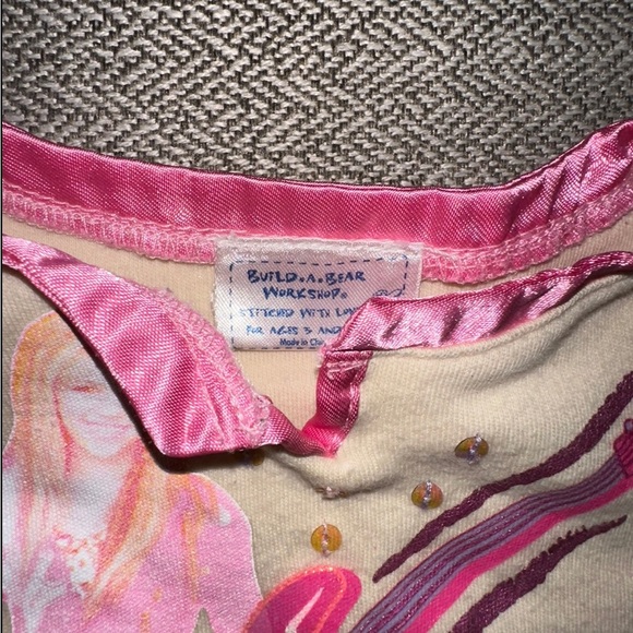Very RARE Build A Bear Workshop Yellow & Pink Hannah Montana Shirt Hard To Find - Picture 6 of 7